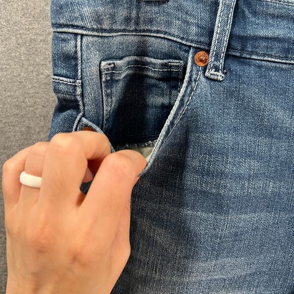 Logo Lavish Jeans Womens 4 Blue Dark Wash Patchwork - Picture 15 of 15